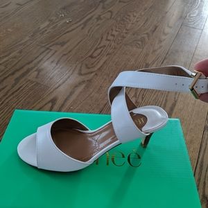 White strappy heals